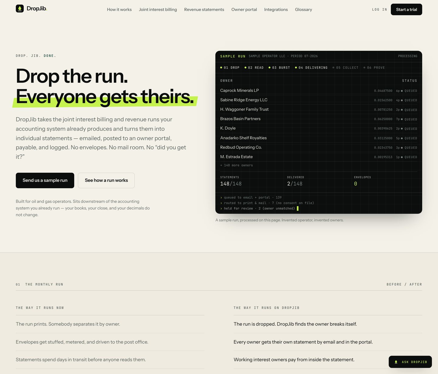DropJib website